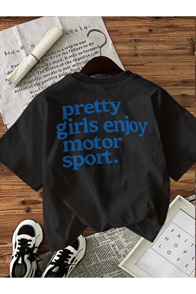 AEMİ Unisex μπλουζάκι με στάμπα για όμορφα κορίτσια, oversized