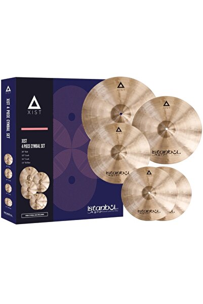 ISTANBUL AGOP XIST Zil Seti 4 Parça Naturel Cymbal Set 14hh+16cr+18cr+20ride+...