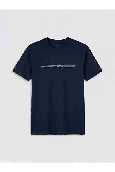 LC Waikiki Tricou bărbătesc din jerseu imprimat cu guler rotund