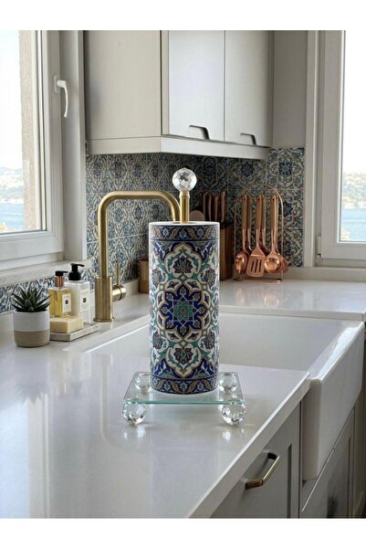 Mirsa Global Διακοσμητική θήκη για χαρτοπετσέτες με κρυστάλλινη βάση, χρυσός ...