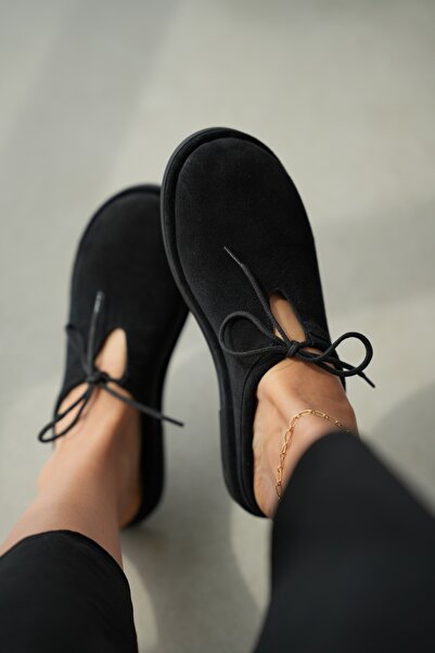 selin shoes Γυναικείες παντόφλες Lodra από γνήσιο δέρμα με λεπτομέρεια από δα...