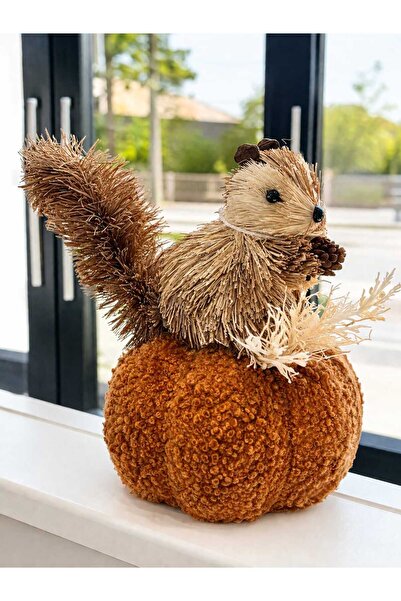 Home Decor toamnă – Veveriță decorativă pe dovleac