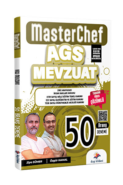 Dizgi Kitap 2026 MasterChef MEB AGS Mevzuat Tamamı Video Çözümlü 50 Branş Den...