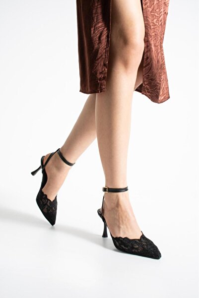 misio shoes MİSİO Δαντελένια Κεντημένα Κομψά Γυναικεία Παπούτσια Στιλέτο (7 εκ.)