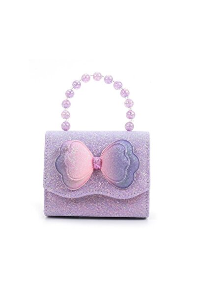 Bidani - Sparkly Glitter Bow Mini Purse - Purple, Blue, Pink