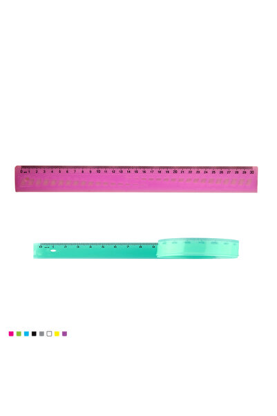 Ark Yumuşak Bükülebilir Silikon Cetvel 30 cm (Okul ve Ofis Tipi)