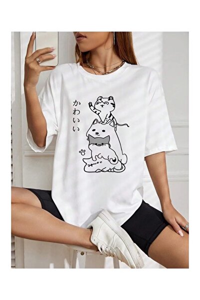 bellanova Sila Trend Unisex Black Oversize Printed T-Shirt Streetwear Comfort...