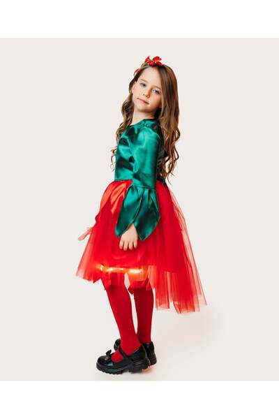 fustite cu luminite Φορεματάκι με κόκκινα φωτάκια λουλουδιών (Παιώνια/Τουλίπα...