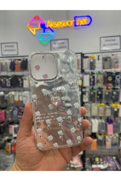 eaksesuarnet iPhone 14 Pro Max Single Stone Patterned Case