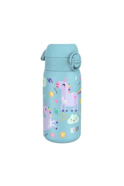 Ion8 - Paslanmaz Çelik Çocuk Suluk - Mavi Unicorn - 400 ml - Sızdırmaz