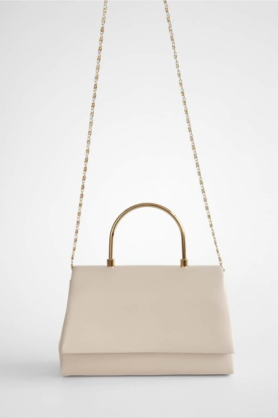 Yuka Atelier Μεταλλική τσάντα βραδινού φορέματος Mat Lunara με λαβή