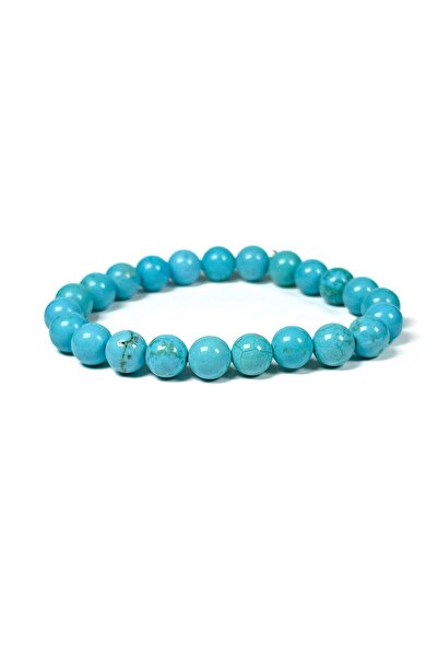 TESBİHKENTİ 8 mm Original Turquoise Stone Bracelet