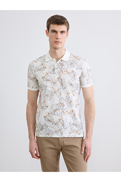 LC Waikiki Polo Collar Patterned Pique T-Shirt
