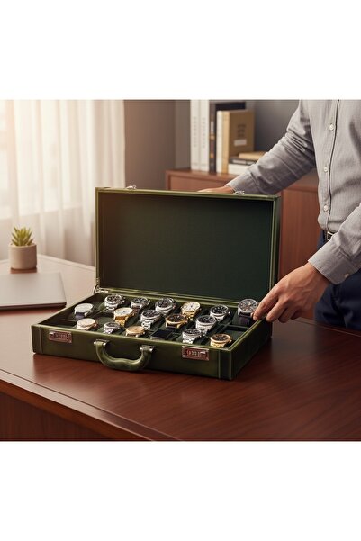 ROBERT TAYLOR Watch Case of 24 - Diplomat Series Premium Alcantara Leather Co...