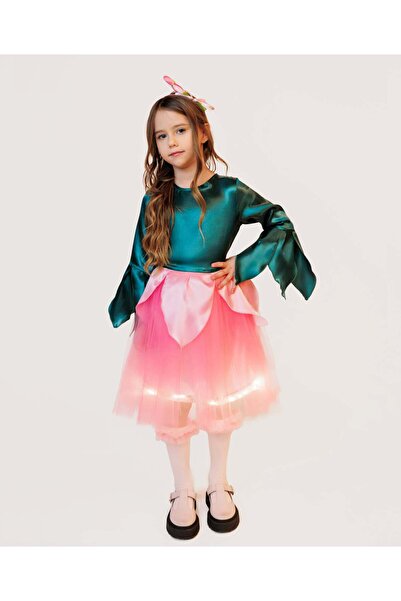 fustite cu luminite Μικρό Φόρεμα με Ροζ Φωτάκια Λουλουδιών (Τριαντάφυλλο, Υάκ...