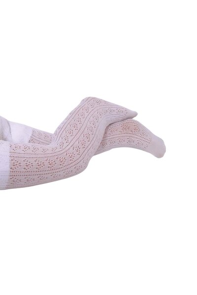 Daymod Baby Orietta Patterned Fishnet Pantyhose White