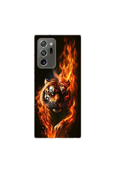 PPKin Samsung Galaxy Note 20 Ultra Compatible Tiger Design Transparent Case