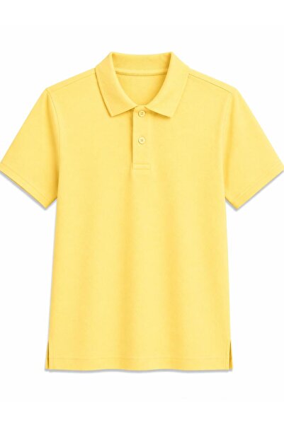 Kuraff Giyim Tricou unisex cu guler polo, simplu, cu mânecă scurtă