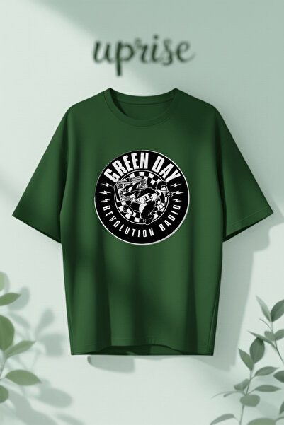 Vordevia Μπλουζάκι Green Day με στάμπα από βαμβάκι σε μεγάλο μέγεθος