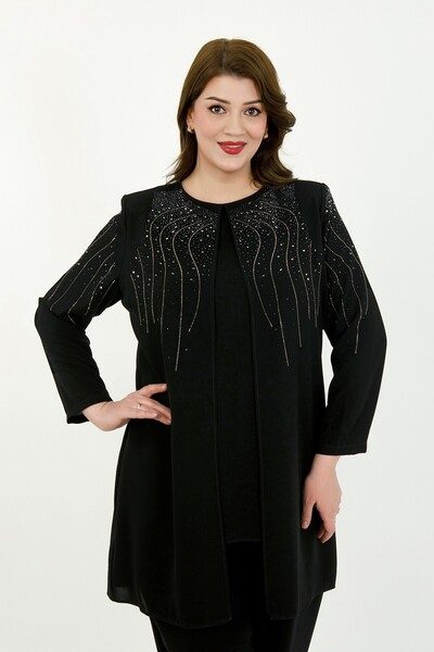 By Alba Collection Γυναικείο Κομψό Σετ Βραδινού Φορέματος Διπλό Μεγάλο Μέγεθο...