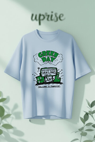 Vordevia Green Day Printed Cotton Oversize T-Shirt