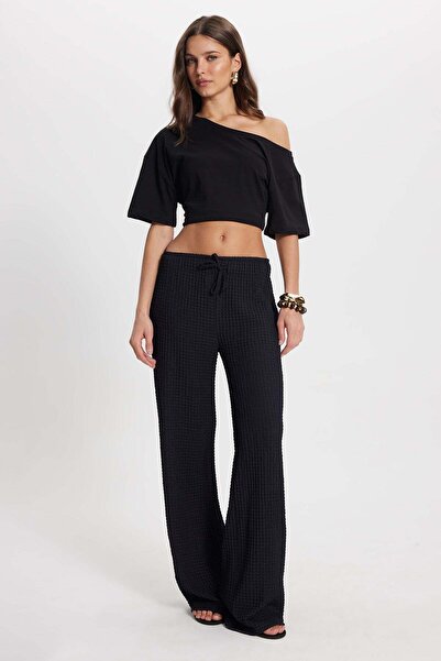 Tudors Γυναικείο παντελόνι σε στενή γραμμή με ελαστική μέση και κορδόνι περίσ...