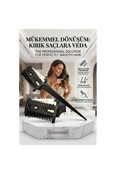 ModaCar Jiletli Kırık Saç Alıcı Tarak & Profesyonel Saç Usturası 714816