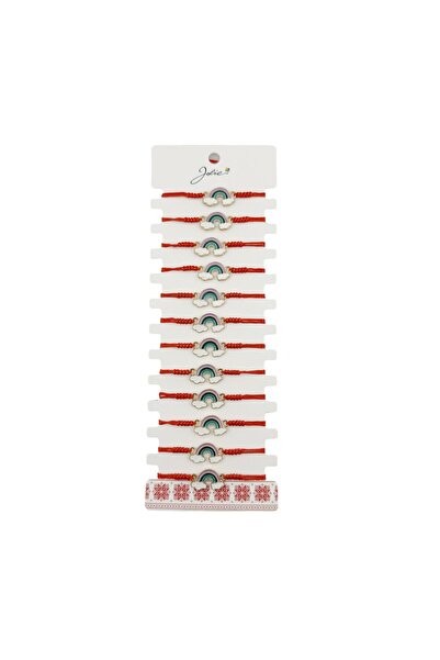 OEM Bratara delicata Martisor traditional pentru doamne, Rosu, Snur textil Aj...