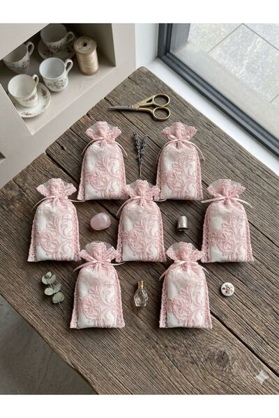 ARSEM EV TEKSTİL Σετ 6 τεμαχίων Δαντελωτές πετσέτες γάμου, πετσέτες δώρου, πε...