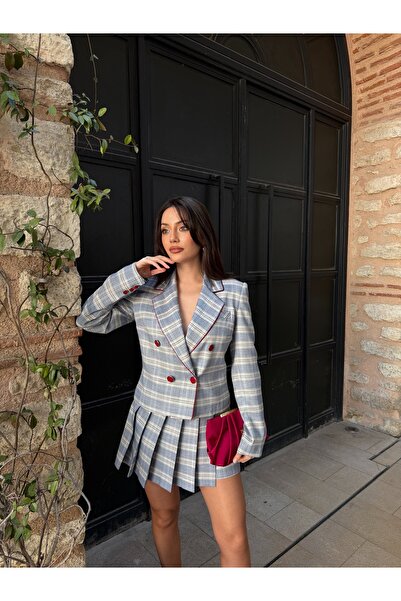 VUNTAL Βασιλικό Σετ Σορτς με Φούστα