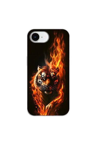 PPKin iPhone 16E Compatible Tiger Design Transparent Case