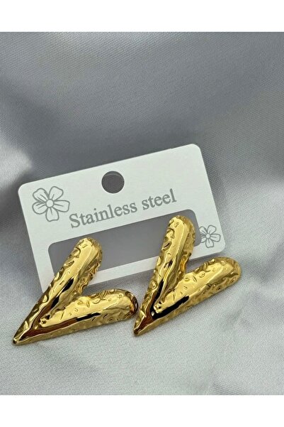 whiteandpurpledesign Steel V Earrings