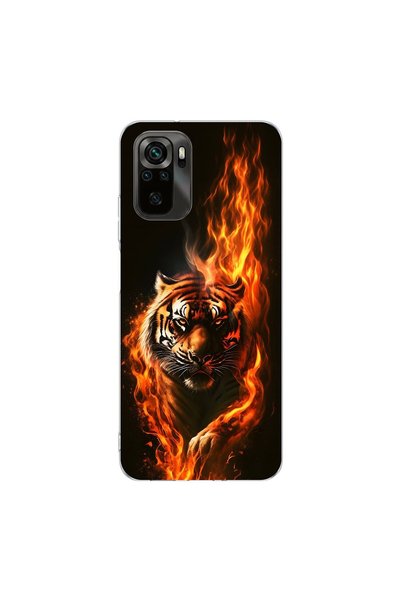 PPKin Poco M5S Compatible Tiger Design Transparent Case