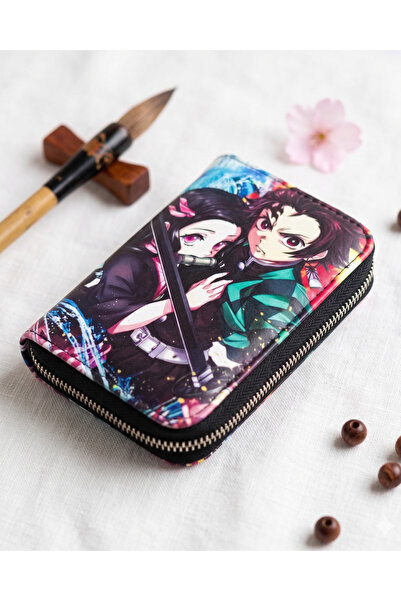 Toum Θήκη κάρτας πορτοφολιού Demon Slayer με φερμουάρ