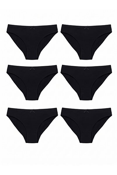 Hepsine Rakip Σετ 6 τεμαχίων γυναικεία βαμβακερά εσώρουχα μπικίνι με φιόγκο κ...