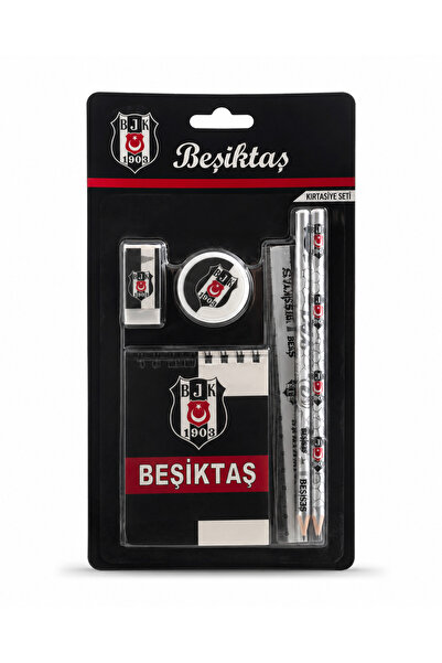 Beşiktaş Desenli Okul Kırtasiye Seti Kalem Silgi Kalemtıraş Cetvel
