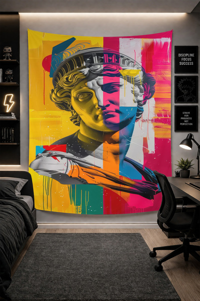 THEMODERNHANE Ύφασμα με μοντέρνο σχέδιο για τοίχο Αισθητική διακόσμηση κρεβατ...