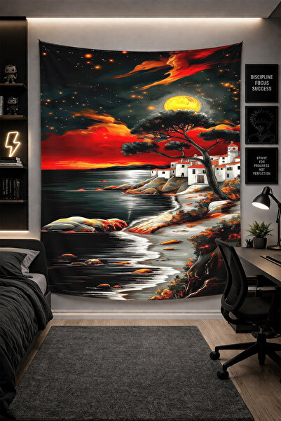 THEMODERNHANE Ύφασμα με μοντέρνο σχέδιο για τοίχο Αισθητική διακόσμηση κρεβατ...