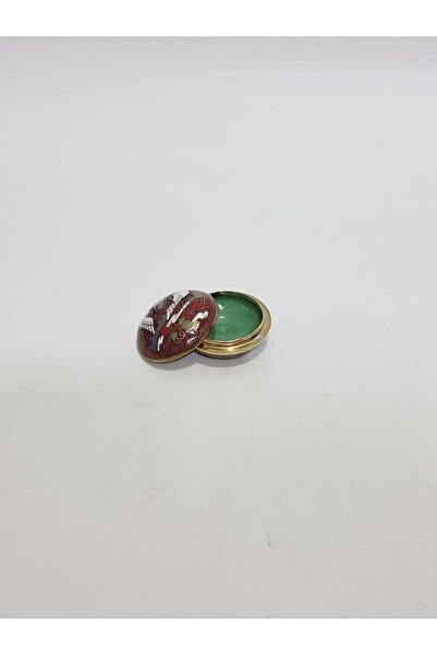 Hasyılmaz Antika Cloisonne Minyatür Kutu 4,5x2,3cm 079