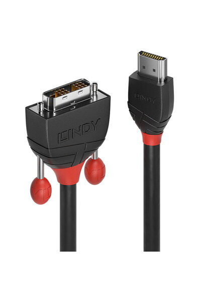 LİNDY Cablu video negru, HDMI tată - DVI-D tată, 3m, Negru