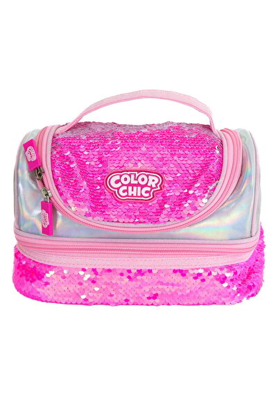 Color Chic Geanta roz cu paiete, Color Chic, pentru pachetel