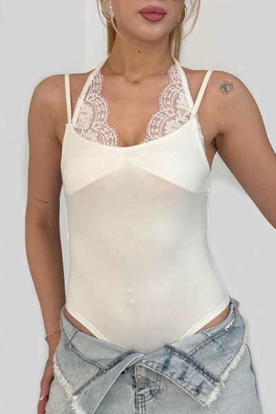 franky B Γυναικείο Αθλητικό Τοπ με Δαντέλα και Λεπτομέρειες