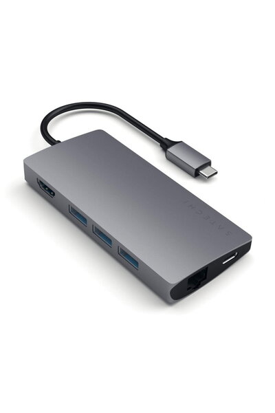 Satechi Adaptor Type-C multi-port, HDMI 4K, 3x USB 3.0, MicroSD, Ethernet V2,...