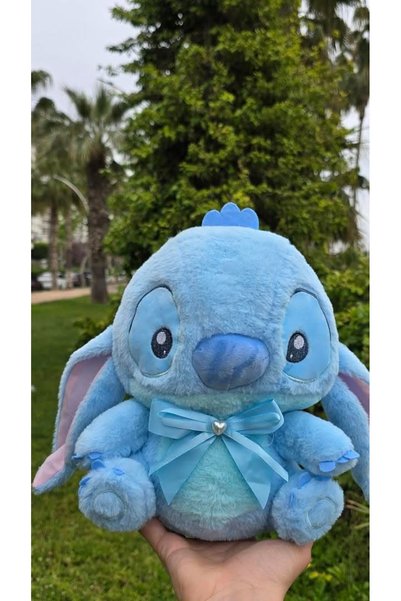 Stitch sevimli kurdeleli 35 cm pelüş oyuncak
