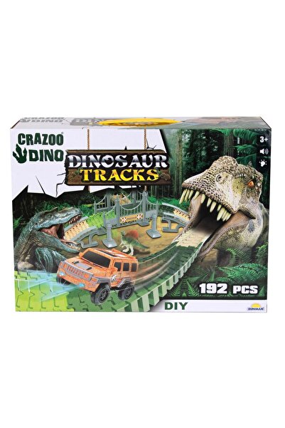 Crazoo Circuit cu masina si dinozauri,
