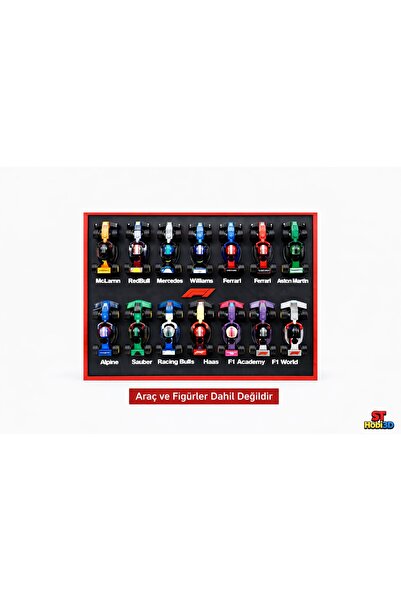 STHOBİ3D 71049 Minifigures F1 Koleksiyonluk Arabalar İçin Duvar Askı Standı