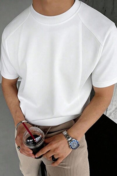 GENIUS STORE Ανδρικό T-Shirt Basic Crew Neck T-Shirt Άνετη εφαρμογή, χαλαρό, ...