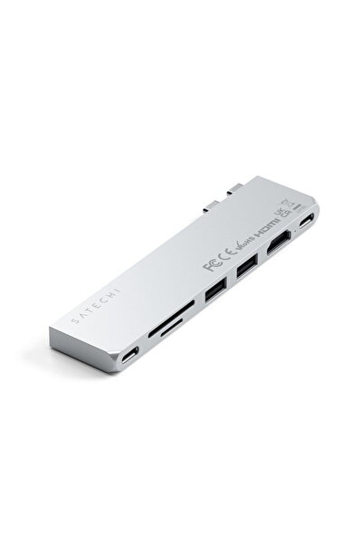 Satechi Hub Usb PRO hub slim pentru Macbook, 2 x USB A/ C, 4K HDMI, SD/Micro ...