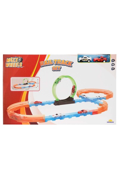 Maxx Wheels Set pista de curse cu 2 masinute, Maxx Wheels, Loop