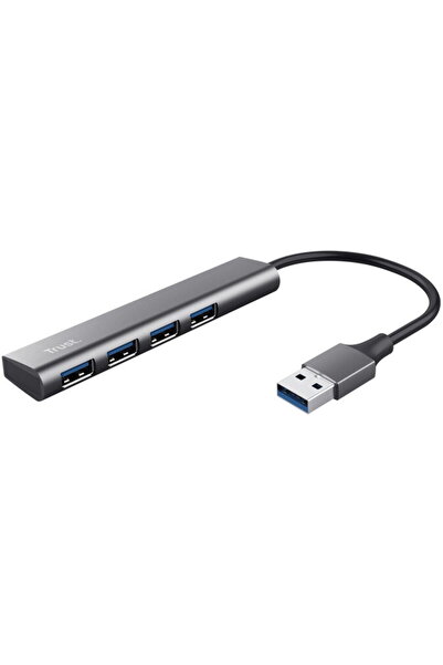 Trust USB Hub Halyx, interfata USB-A, 4 x USB-A 3.2 Gen 1, viteza de transfer...